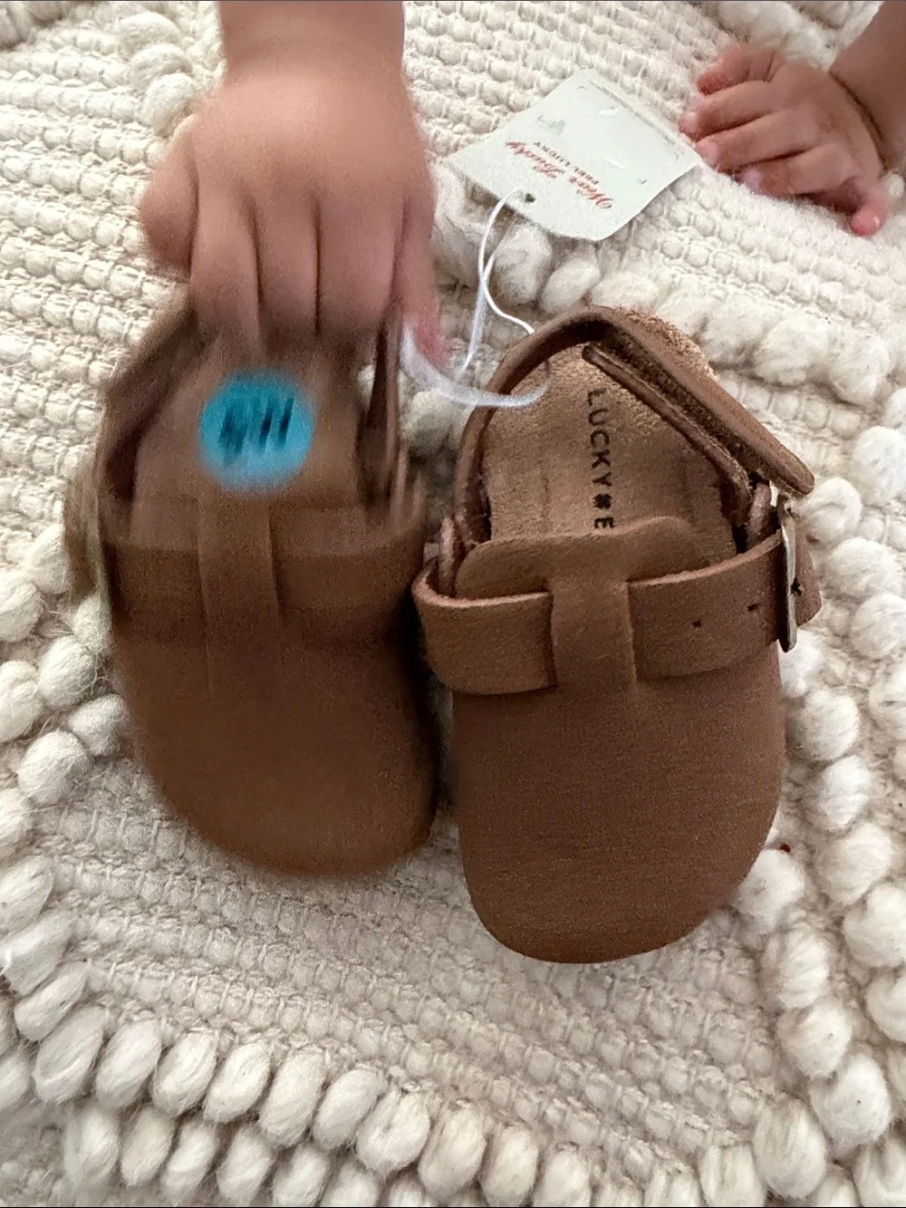 Lucky Brand Tan Baby Moccasin Sandals